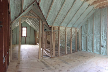 Remodel of a attic in River Forest IL utilizing both Open and Closed cell Sprayfoam insulation to maximize energy savings efficiently.